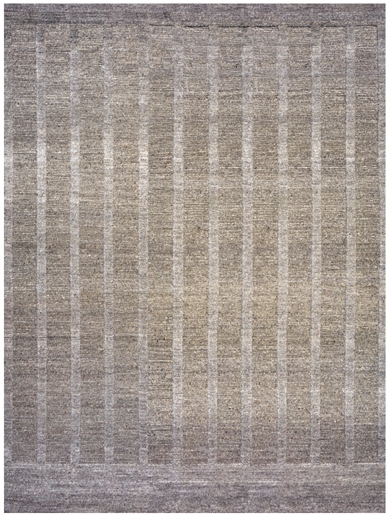 Actual minimalism in carpet design.
The original.
Essential Pureloom, chemical free pure Tibetan wool . 
Entirely hand knotted, free from machines